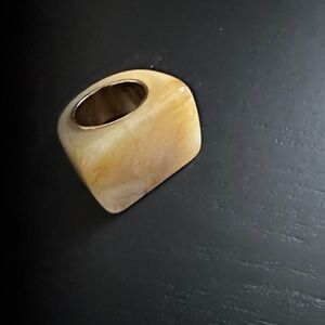 Chunky Tan Resin Ring (imitation the amber),Zara brand